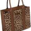 imageWrangler Tote Bags for Women Western Purse and Handbags Satchel Tophandle with Card HolderBleopard Print