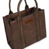 imageWrangler Tote Bags for Women Western Purse and Handbags Satchel Tophandle with Card HolderVintagebrown