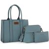 imageWrangler 3Pcs Purses for Women Tote Bag Crossbody Handbag Sets with StrapJane