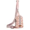 imageWrangler Aztec Crossbody Sling Bags for Women Southwestern Print Purse with Detachable StrapAztecpink