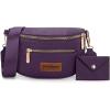 imageWrangler Crossbody Bag for Women Cute Fanny Pack Small Belt Chest Waist BagsPurple