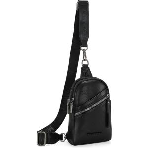 imageMontana West Small Crossbody Sling Bag for Women Cute Cross Body Fanny Pack PurseBblack