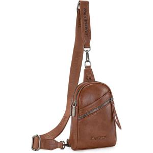 imageMontana West Small Crossbody Sling Bag for Women Cute Cross Body Fanny Pack PurseFbrown