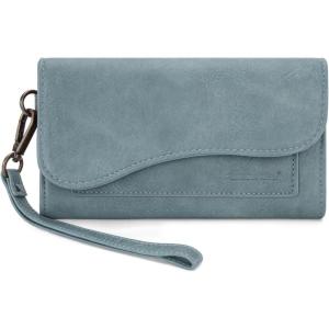 imageMontana West Wallets for Women Large Phone Wristlet Wallets Trifold Money Organizers with Coin Purse and Wrist StrapJean