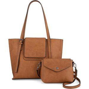 imageMontana West Wrangler 2Pcs Handbag Sets Purses for Women Medium Tote Bag Crossbody PursesHoney Brown