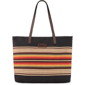 imageMontana West Wrangler Tote Bag for Women Canvas Shoulder Handbag Aztec PurseRubine Coffee
