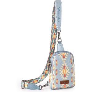 imageWrangler Aztec Crossbody Sling Bags for Women Southwestern Print Purse with Detachable StrapAztecjean