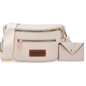imageWrangler Crossbody Bag for Women Cute Fanny Pack Small Belt Chest Waist BagsBeige