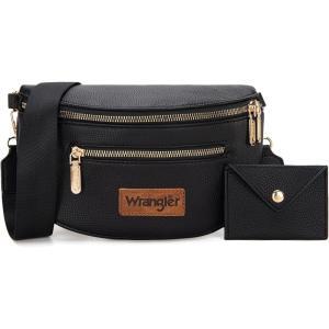 imageWrangler Crossbody Bag for Women Cute Fanny Pack Small Belt Chest Waist BagsBlack