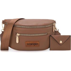 imageWrangler Crossbody Bag for Women Cute Fanny Pack Small Belt Chest Waist BagsKhaki