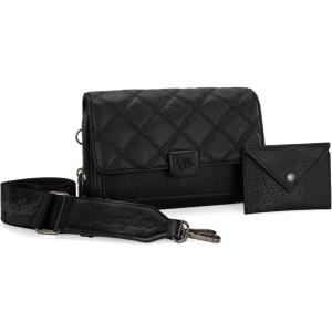 imageWrangler Crossbody Wallet Purses for Women Rfid Blocking Wallet Purses with Crossbody StrapAblack