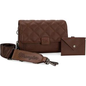 imageWrangler Crossbody Wallet Purses for Women Rfid Blocking Wallet Purses with Crossbody StrapAcoffee