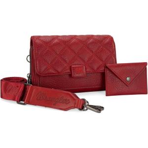 imageWrangler Crossbody Wallet Purses for Women Rfid Blocking Wallet Purses with Crossbody StrapAred