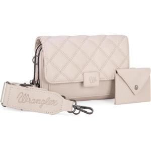 imageWrangler Crossbody Wallet Purses for Women Rfid Blocking Wallet Purses with Crossbody StrapAtan