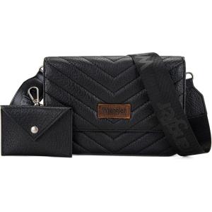 imageWrangler Crossbody Wallet Purses for Women Rfid Blocking Wallet Purses with Crossbody StrapBlack