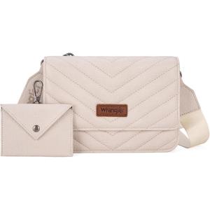 imageWrangler Crossbody Wallet Purses for Women Rfid Blocking Wallet Purses with Crossbody StrapTan