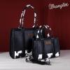 imageMontana West  Wrangler Tote Bag for Women Western Cow Print Purse Designer Top Handle HandbagsM Blackguitar Strap