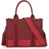 imageMontana West  Wrangler Tote Bag for Women Western Cow Print Purse Designer Top Handle HandbagsM Burgundyguitar Strap