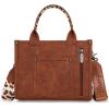 imageMontana West  Wrangler Tote Bag for Women Western Cow Print Purse Designer Top Handle HandbagsM Lepard Brownguitar Strap