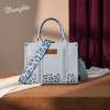 imageMontana West  Wrangler Tote Bag for Women Western Cow Print Purse Designer Top Handle HandbagsM Lepard Jeanguitar Strap
