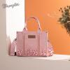 imageMontana West  Wrangler Tote Bag for Women Western Cow Print Purse Designer Top Handle HandbagsM Lepard Pinkguitar Strap