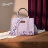 imageMontana West  Wrangler Tote Bag for Women Western Cow Print Purse Designer Top Handle HandbagsM Lepard Purpleguitar Strap