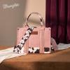 imageMontana West  Wrangler Tote Bag for Women Western Cow Print Purse Designer Top Handle HandbagsM Pinkguitar Strap