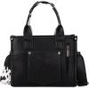 imageMontana West  Wrangler Tote Bag for Women Western Cow Print Purse Designer Top Handle HandbagsMcow Print Black