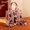 imageMontana West  Wrangler Tote Bag for Women Western Cow Print Purse Designer Top Handle HandbagsMcow Print Pink