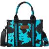 imageMontana West  Wrangler Tote Bag for Women Western Cow Print Purse Designer Top Handle HandbagsMcow Print Turquoise