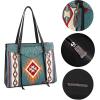 imageMontana West Aztec Tapestry Collection Tote Bag with Wallet Set Western Purse and Handbag for Women TR145G816BK