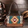 imageMontana West Aztec Tapestry Tote Bag Western Vegan Leather Purses and Satchel Handbag Blanket Print Large Shoulder Handbag for Women MW1097G8085BR