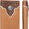 imageMontana West Genuine Leather Tooled Mens Wallet Western Bifold Wallet MWLW043BR
