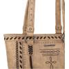 imageMontana West Spiritual Collection Western Tote Bag for Women Vegan Leather Shoulder Handbag with WalletArtist Light Brown