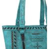 imageMontana West Spiritual Collection Western Tote Bag for Women Vegan Leather Shoulder Handbag with WalletTurquoise
