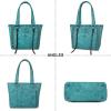 imageMontana West Spiritual Collection Western Tote Bag for Women Vegan Leather Shoulder Handbag with WalletTurquoise