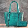 imageMontana West Spiritual Collection Western Tote Bag for Women Vegan Leather Shoulder Handbag with WalletTurquoise
