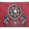 imageMontana West Western Aztec Collection Tote Handbag Wristlet Clutch Shoulder Bag for WomenA4 Burgundy