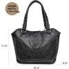 imageMontana West Western Handbag Tooling Leather Shoulder Bag Tote Bag Purse for Women WRLS8005BK
