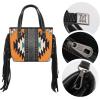 imageMontana West Western Purses and Handbags for Women with Wallet Small Tote Aztec Tapestry Embossed Crossbody Bag MW1172923BK