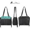 imageMontana West Western Tooled Collection Tote Bag for Women Vegan Leather Shoulder Handbag with Fringe MW1155G8250BKW