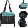 imageMontana West Western Tooled Collection Tote Bag for Women Vegan Leather Shoulder Handbag with Fringe MW1155G8250BKW