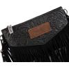 imageWrangler Crossbody Small Purse for Women Wristlet Fringe Bag Western PurseAngel Black