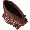 imageWrangler Crossbody Small Purse for Women Wristlet Fringe Bag Western PurseAngel Brown