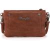 imageWrangler Crossbody Small Purse for Women Wristlet Fringe Bag Western PurseAngel Brown