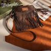 imageWrangler Crossbody Small Purse for Women Wristlet Fringe Bag Western PurseAngel Coffee