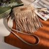 imageWrangler Crossbody Small Purse for Women Wristlet Fringe Bag Western PurseAngel Khaki