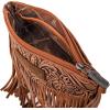 imageWrangler Crossbody Small Purse for Women Wristlet Fringe Bag Western PurseAngel Light Brown