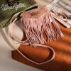 imageWrangler Crossbody Small Purse for Women Wristlet Fringe Bag Western PurseAngel Peach