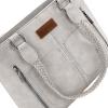 imageWrangler Distressed Tote Bag for Women Western Purse Multi Pockets Handbags and Shoulder BagBraidedbeige